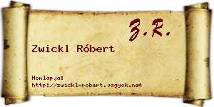 Zwickl Róbert névjegykártya